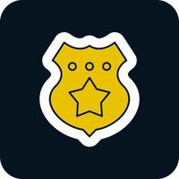 Police Badge Vector Icon Design