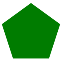 Geometric Pentagon Shape on a Transparent Background png
