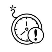 Deadline icon in linear style vector