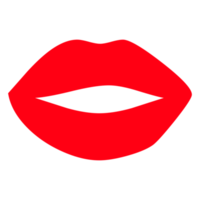 rojo labios aislado en un transparente antecedentes png