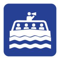 Boot Ausflug Zeichen auf transparent Hintergrund png