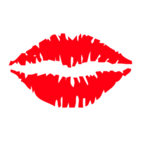 vermelho lábios isolado em uma transparente fundo png