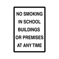 No smoking in schools or public places sign on Transparent Background png
