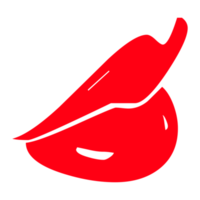 rojo labios aislado en un transparente antecedentes png
