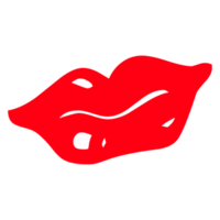 rojo labios aislado en un transparente antecedentes png