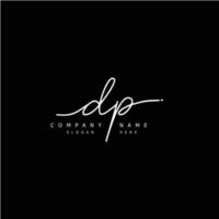 Initial DP handwriting of signature logo vector