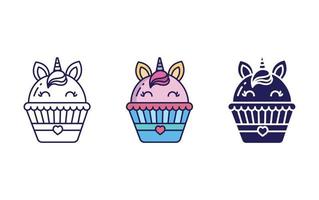 Cup cakes icon vector
