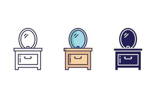 Dressing Table icon vector