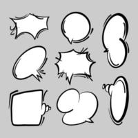 Comic bubbles for design purposes vector