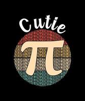 Cutie pi logo illustration design vector