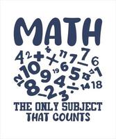 Math day logo vector tshirt design