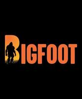 Believe bigfoot illustration design vector