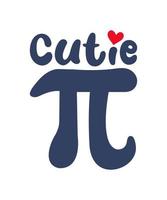 Cutie pi logo illustration design vector