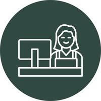 Cashier Vector Icon