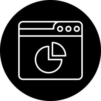 web tarta gráfico vector icono