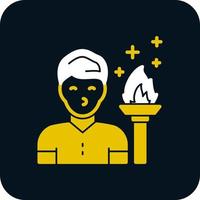 Fire Eater Man Vector Icon Design