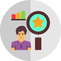 diseño de icono de vector de investigación cualitativa