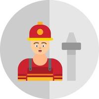 Fireman Vector Icon Design