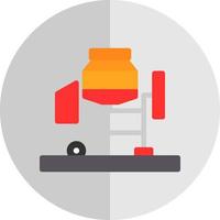 Concrete Mixer Vector Icon Design