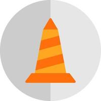 Traffic Cone Vector Icon Design