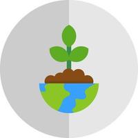 Earth Plant Vector Icon Design