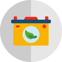 Eco Battery Vector Icon Design