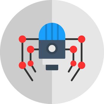 Nano Robot Vector Icon Design