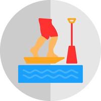 Standup Paddleboarding Vector Icon Design