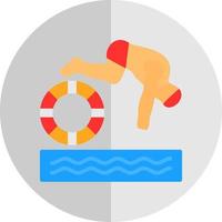 Rescue Swimming Vector Icon Design