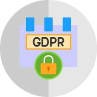 diseño de icono de vector de complemento gdpr