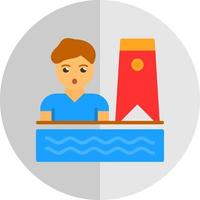 Bodyboarding Vector Icon Design