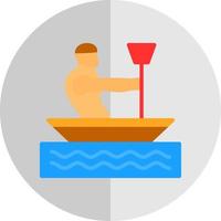Canoeing Vector Icon Design