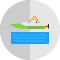 Jet Sprint Boat Racing Vector Icon Design