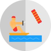 Kitesurfing Vector Icon Design