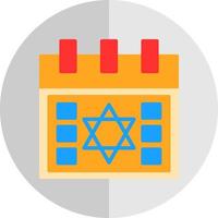 Hebrew Calendar Vector Icon Design