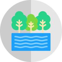 diseño de icono de vector de lago