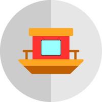 Houseboat Vector Icon Design