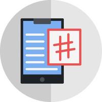 Hashtag Vector Icon Design