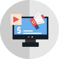 Paid Social Advertising Vector Icon Design