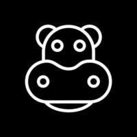 diseño de icono de vector de hipopótamo