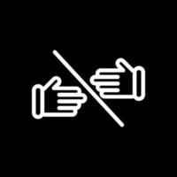 Handshake Slash Vector Icon Design