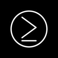 Greater Than Vector Icon Design