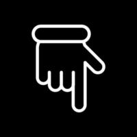 Hand Point Down Vector Icon Design