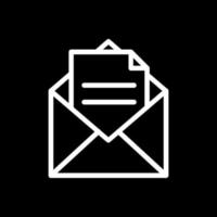 Envelope Open Text Vector Icon Design