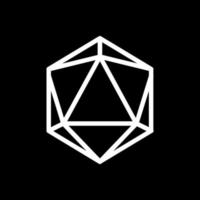 Dice D20 Vector Icon Design