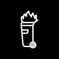 Dumpster Fire Vector Icon Design