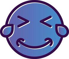 Grin Squint Tears Vector Icon Design