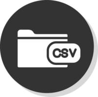 diseño de icono de vector de archivo csv