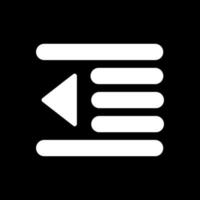 Outdent Vector Icon Design