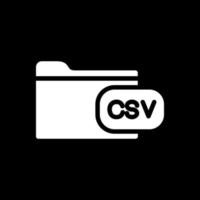 diseño de icono de vector de archivo csv